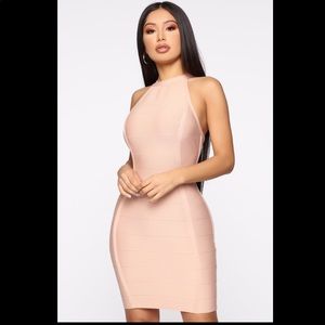 Club Night Bandage Dress - Blush